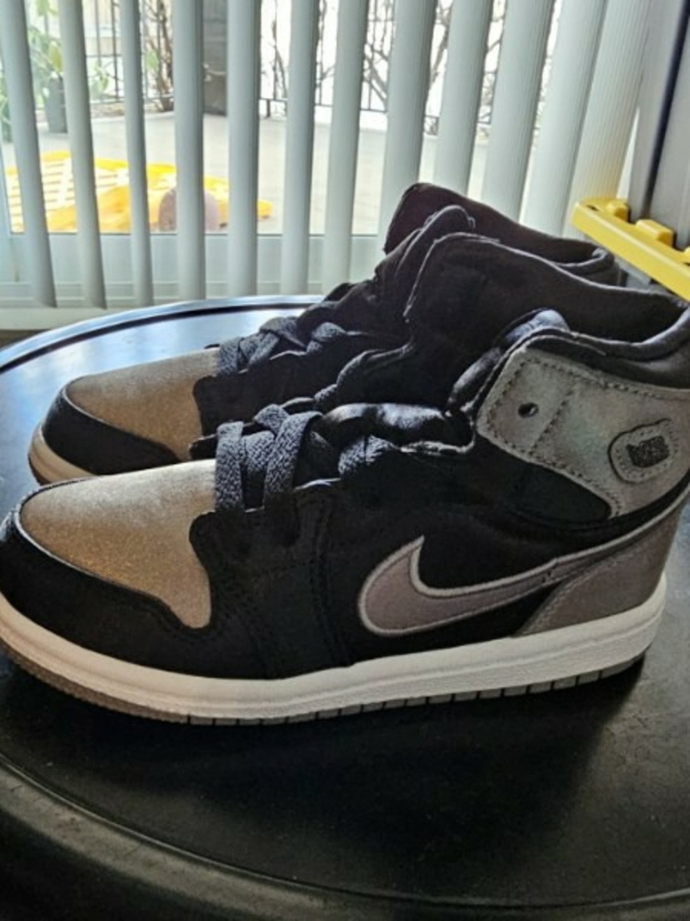Nike High-Top Sneakers in Black and Silver Gray